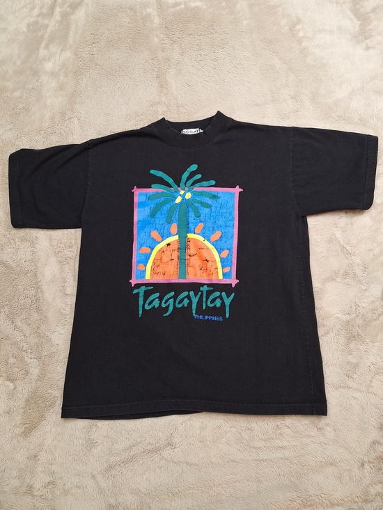 ocean wave Tops - Ocean Wave Unisex Black Tagaytay Philippines T-Shirt Size (See Measurements)